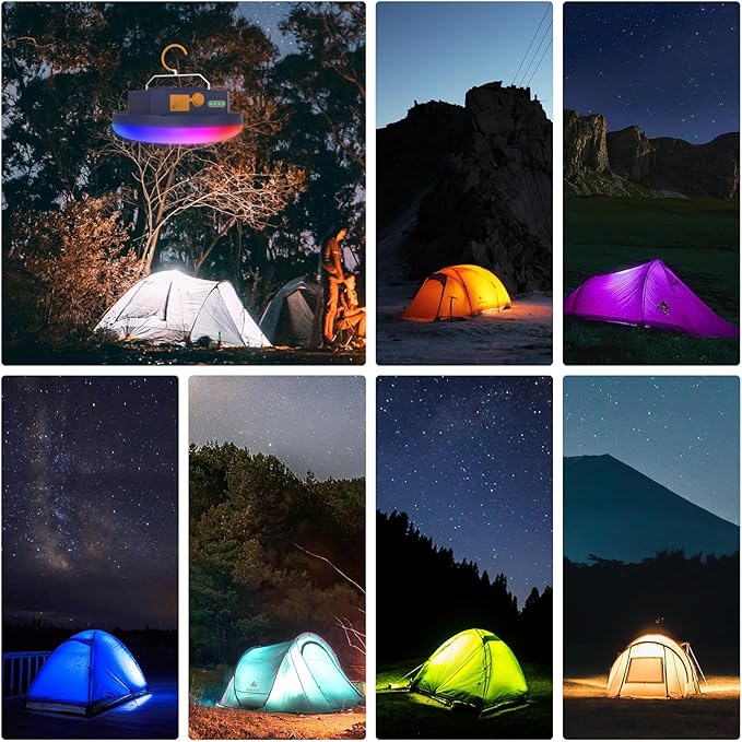 10000mAh Rechargeable 3000LM Tent Light Camping Light, 6500K 24Hours Long Play Time , Outdoor Night
