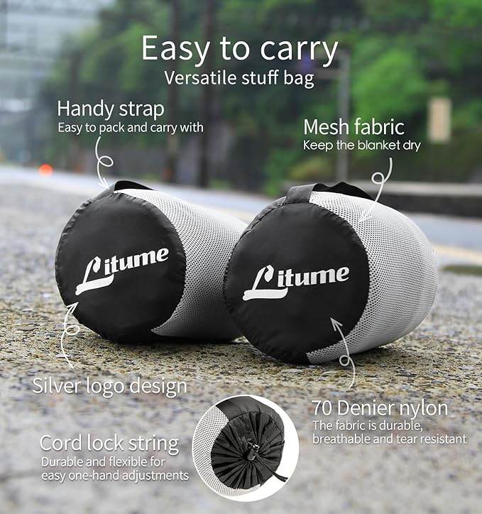 Travel Blanket Lightweight and Breathable, 67 x 48 in Soft Airplane Flight Blanket for Travelers