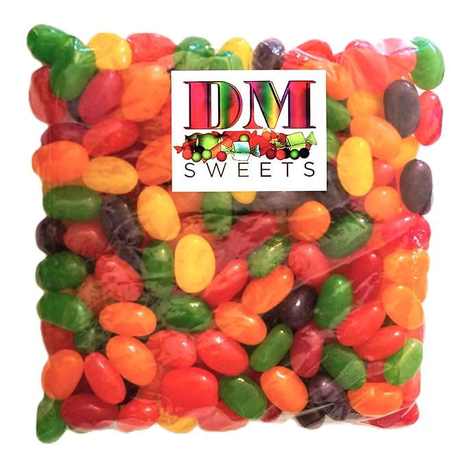 Jumbo Extra Large Fresh Chewy Fruit Flavored Jelly Beans - 1.5 lbs Fresh Bulk Assortment of Cherry