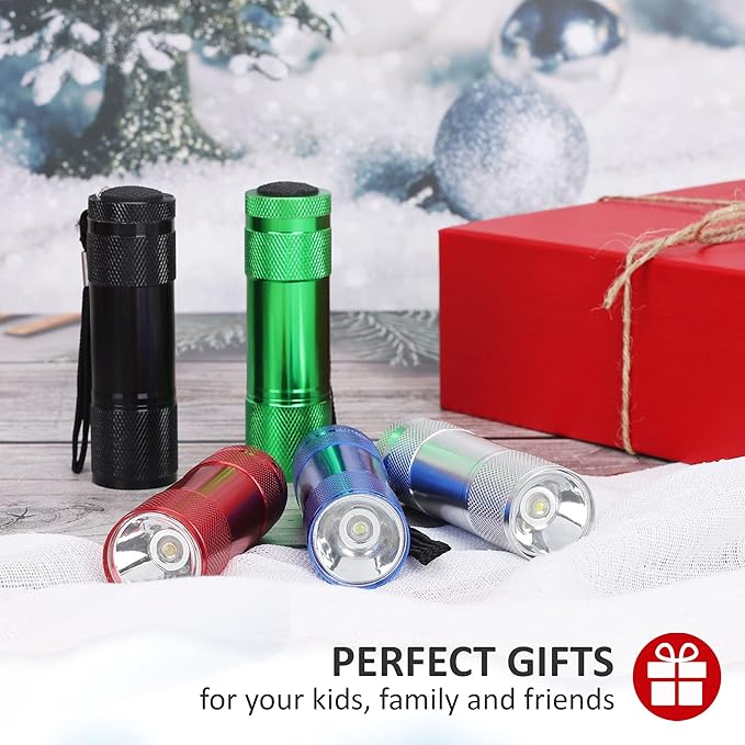 FASTPRO 20-Pack 100 Lumen Super Bright Aluminum LED Flashlights Set, with AAA Dry Batteries