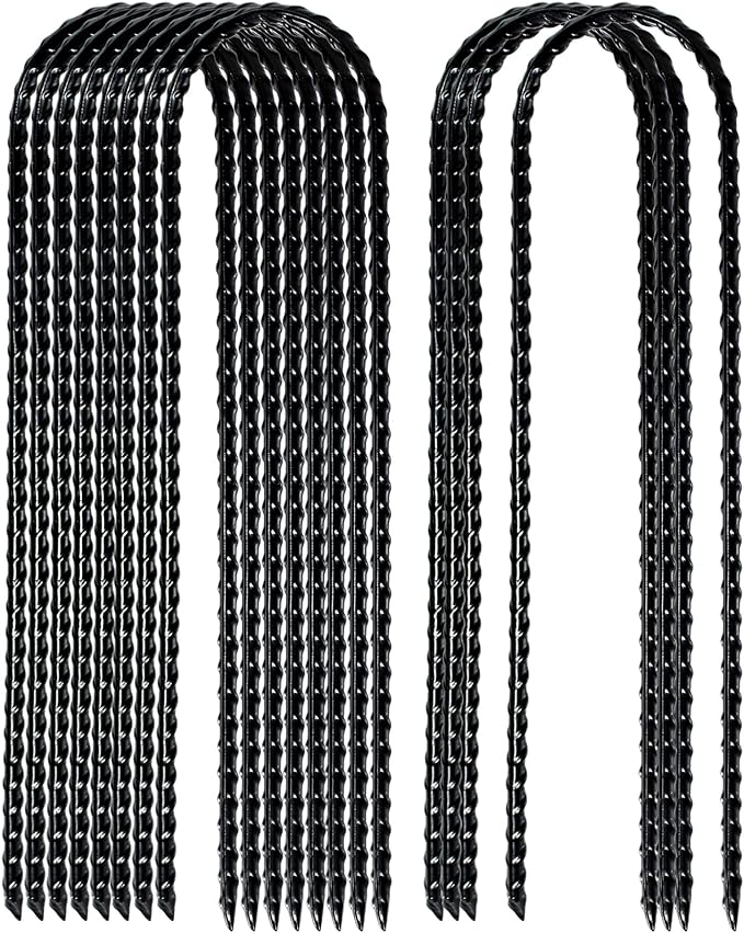 10"x2" Trampolines Wind Stakes Heavy Duty U Shape Galvanized Steel Trampoline Stakes Ground Anchors