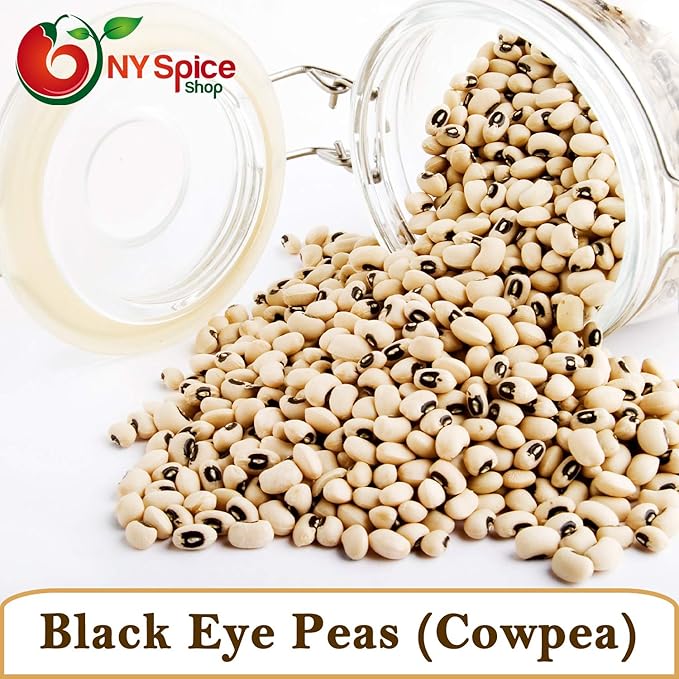 NY SPICE SHOP Black Eye Peas (Cowpeas) - 3 Pound Indian Whole Black Eyed Peas - Protein & Fiber