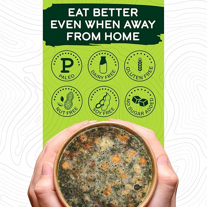Wild Zora Instant Keto-Friendly Soups 5-Pack Variety, Broth Made with Grass-Fed Beef, Free-Range
