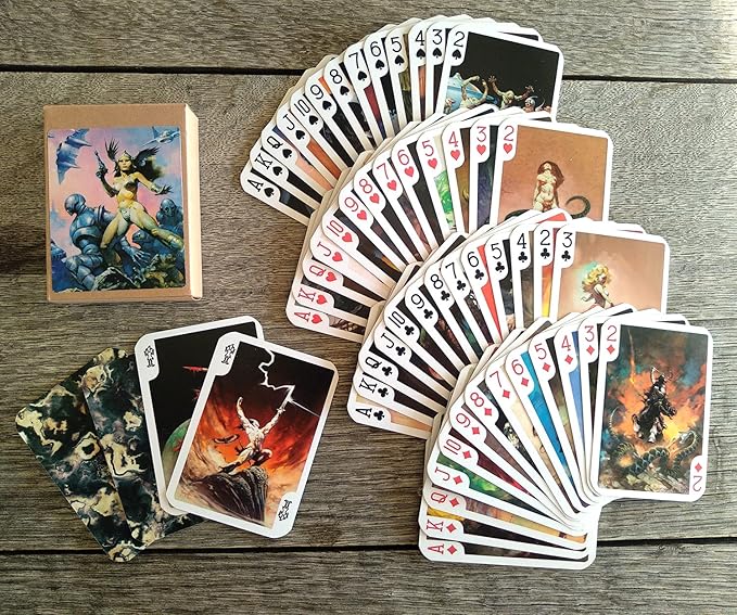 SciFi FANSTASY Playing Cards (Poker Deck 54 Cards All Different) Vintage Retro Fantasy SciFi