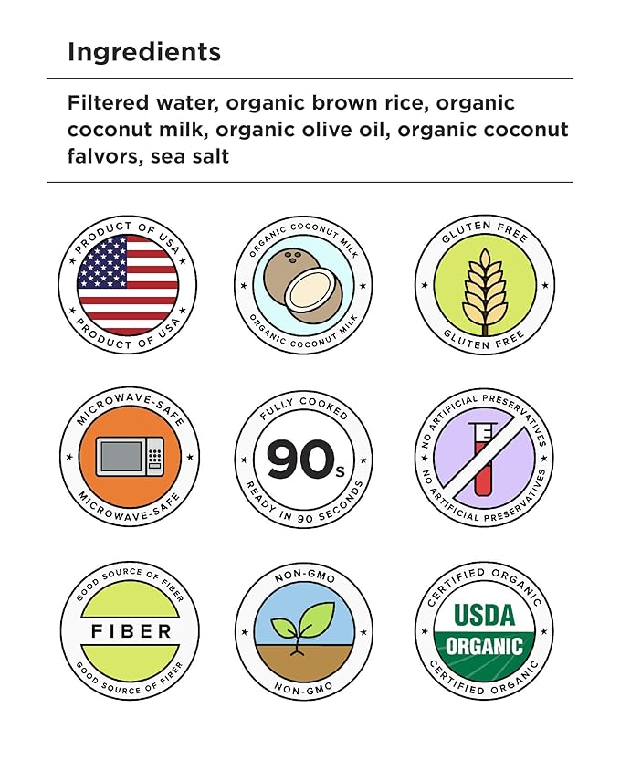 Healthee Organic Brown Rice, Gluten Free, Fully Cooked and Ready-to-Eat, USDA Certified Organic