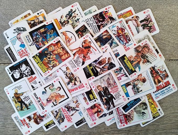 Crime Movies Playing Cards (Poker Deck 54 Cards All Different) Vintage Movie Posters Crime