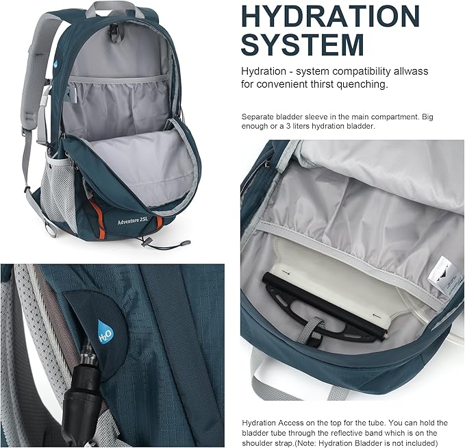 MOUNTAINTOP 25L/40L Hiking Backpack,Lightweight Travel Backpack for Men Women Outdoor Backpacking