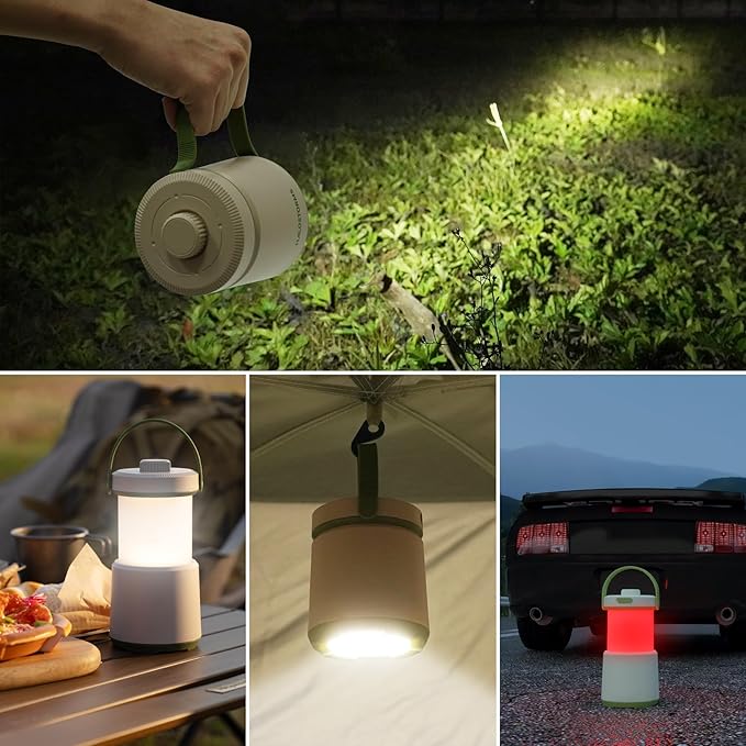 LED Camping Lantern Rechargeable, 800LM, 230Hours Runtime, 5 Modes Camping Light with Red Light