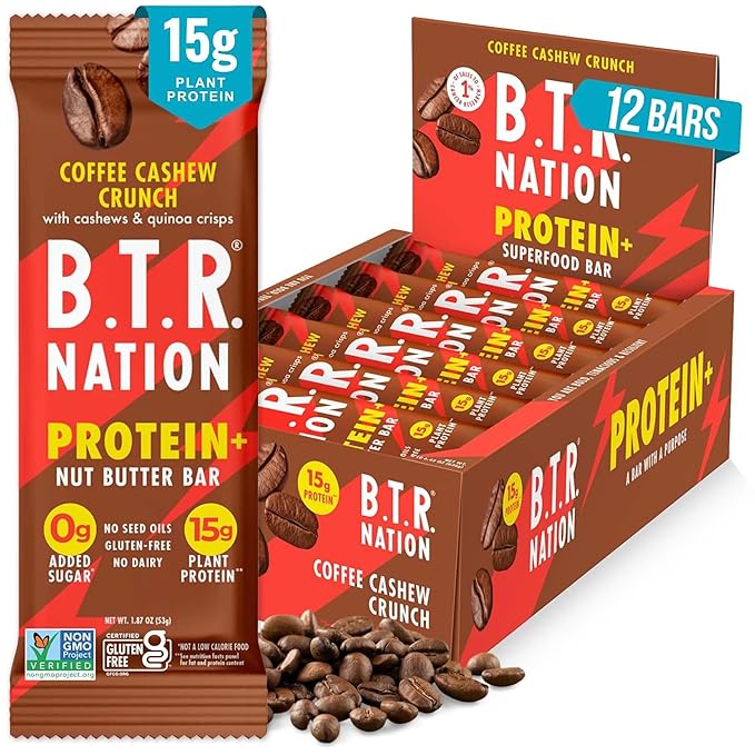 B.T.R. Nation Vegan Keto Plant Based Protein & Fiber Bars - High Protein (Sampler Pack) | (9 Pack)
