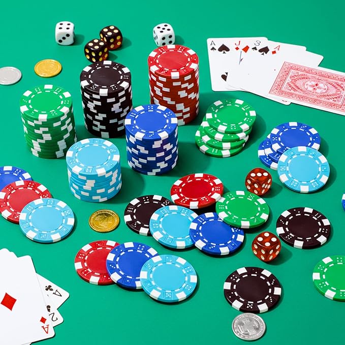 100 Pcs 11.5 Gram Poker Chips ABS Monte Carlo, 40 mm Bingo Chips Tokens Markers Blank Counting Bulk