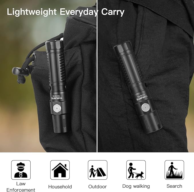 ThruNite TC15 V3 2403 High Lumen Flashlight, USB C Rechargeable LED Handheld Flashlights