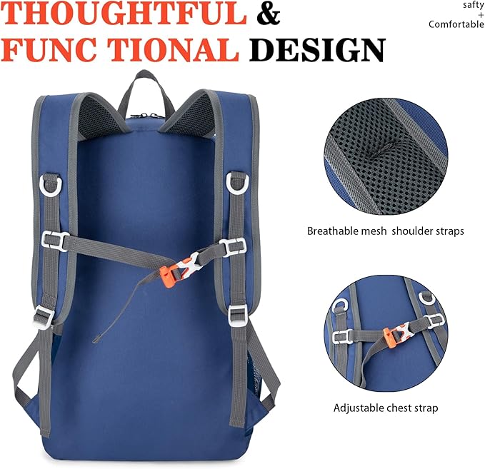 Hiking Backpack,Large 35L Travel Backpacks for Men Women,Water Resistant Ultra Lightweight Foldable