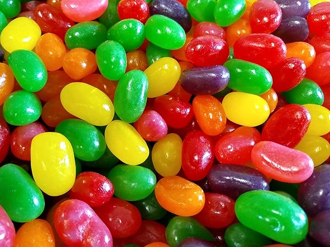 Jumbo Assorted Jelly Beans - 1 lb of Fresh Delicious Extra Large Strawberry Cherry Lemon Lime Grape