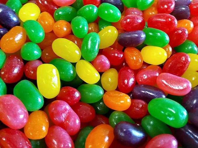 Jumbo Assorted Jelly Beans - 1 lb of Fresh Delicious Extra Large Strawberry Cherry Lemon Lime Grape