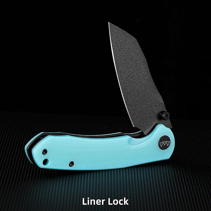 Folding Pocket Knife, 3.35" 14C28N Blade G10 Handle EDC Knife with Liner Lock, Small Pocket Knife