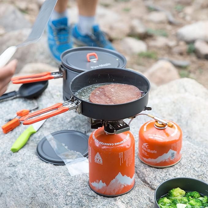 Fire-Maple 7.6 Inch Camping Frying Pan w/Nonstick Coating | Durable Lightweight Camping Skillet for