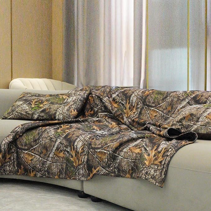 Camo Throw Blanket for Couch Sofa Soft Cozy Blankets Fleece Warm Lightweight Bedding Blanket for