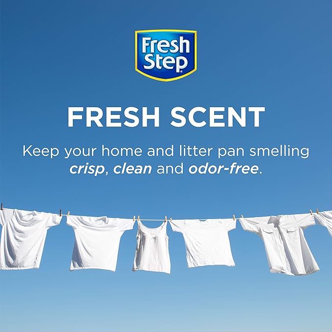 Fresh Step Cat Litter Crystals in Fresh Scent - Cat Litter Box Deodorizer - Combats Odors and