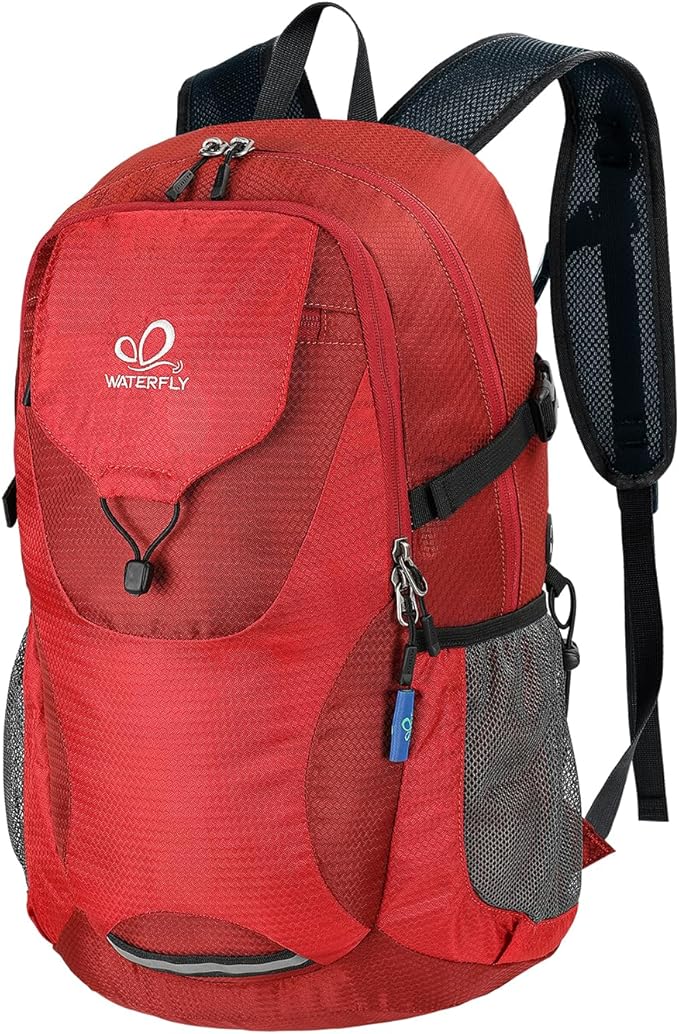 WATERFLY Lightweight Packable Hiking Backpack: 30L Foldable Travel Daypack Ultralight Camping Day