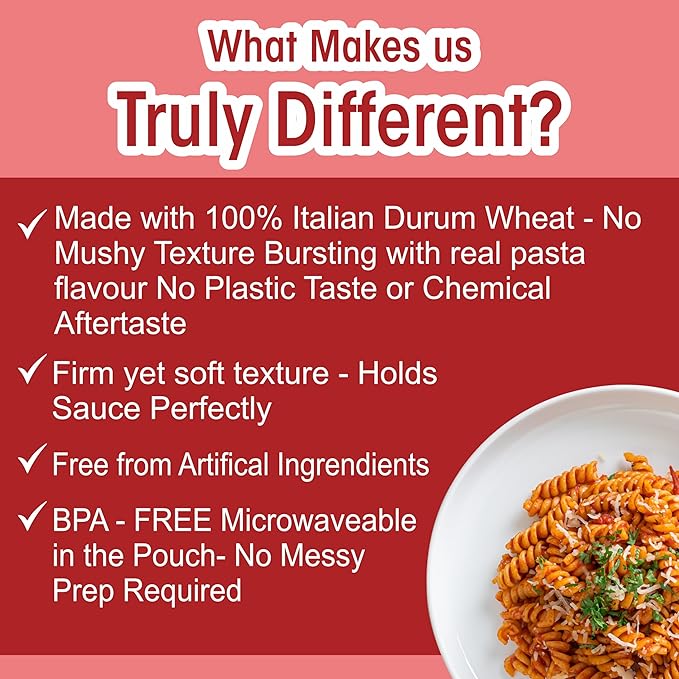 Pasta Zing Microwavable Arrabbiata Pasta, Pack of 7, 7.05 Ounce | Ready To Eat in 60 Sec | Made
