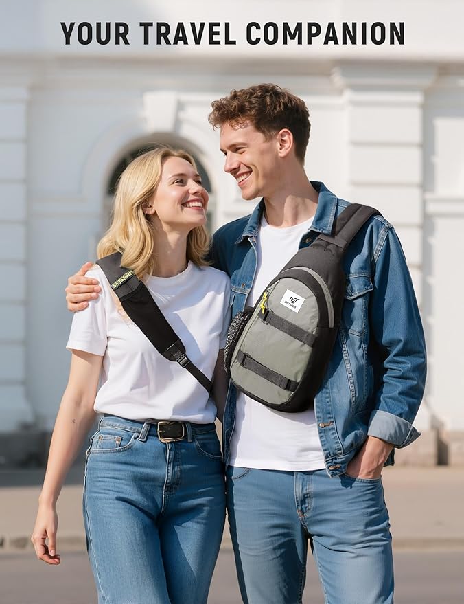 SKYSPER Sling Bag Anti-Theft RFID Crossbody Bag Travel Cross Body Backpack Shoulder Hiking Sling