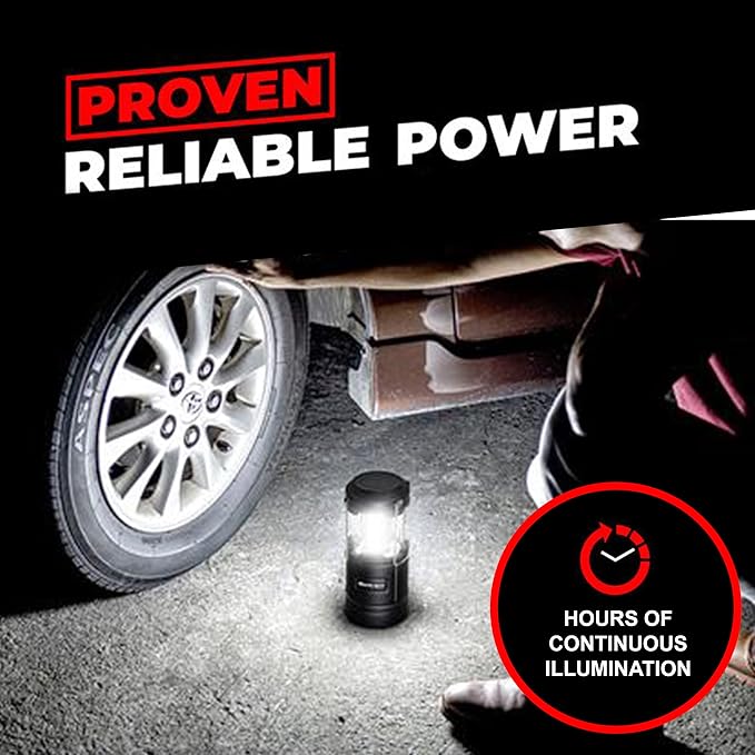 GearLight Camping Lantern - 2 Portable LED Battery Powered Lantern with Magnetic Base and Foldable