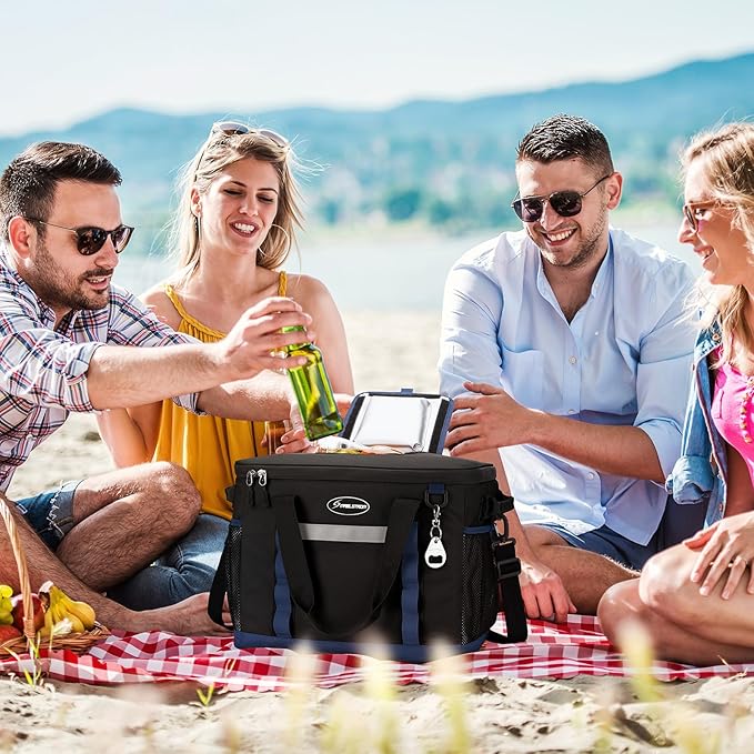 Maelstrom Collapsible Soft Cooler Bag, 24/30/60/75 Cans Beach Cooler, Ice Chest, Leakproof &