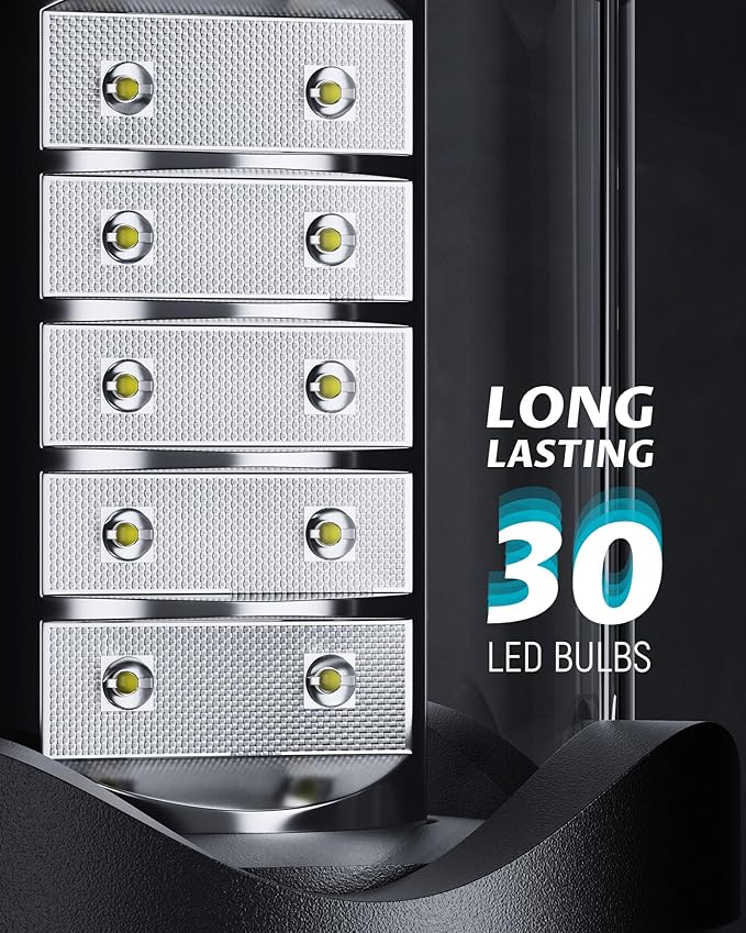 Lichamp 4 Pack LED Camping Lanterns, Battery Powered Camping Lights LED Collapsible Flashlight