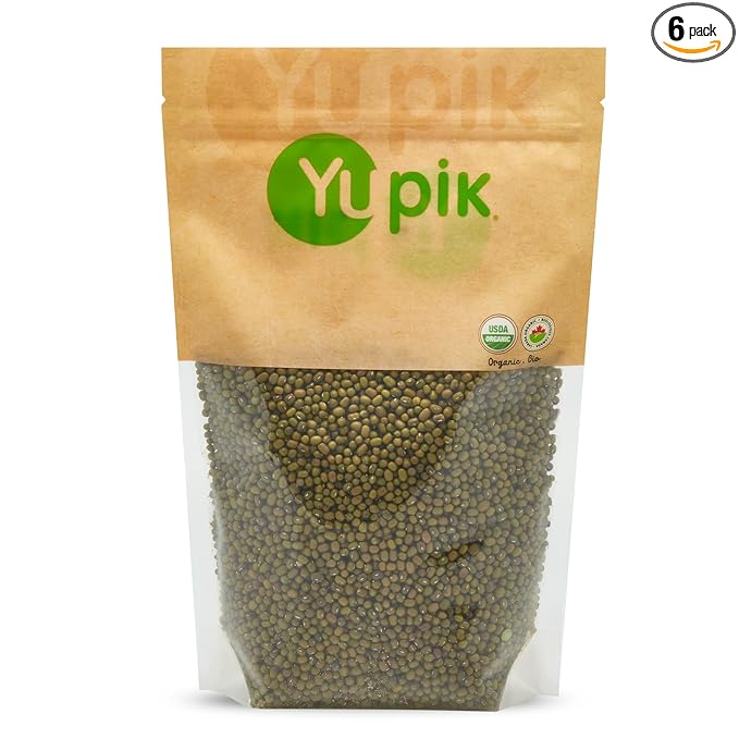 Yupik Organic Mung Beans, 2.2 lb (Pack of 6)