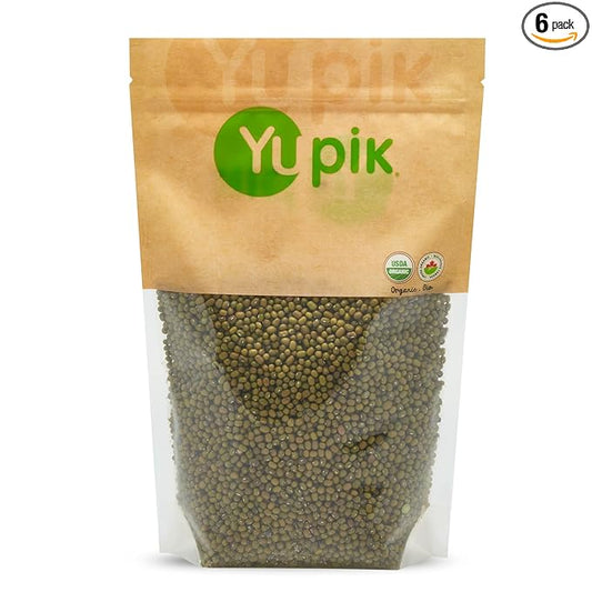 Yupik Organic Mung Beans, 2.2 lb (Pack of 6)