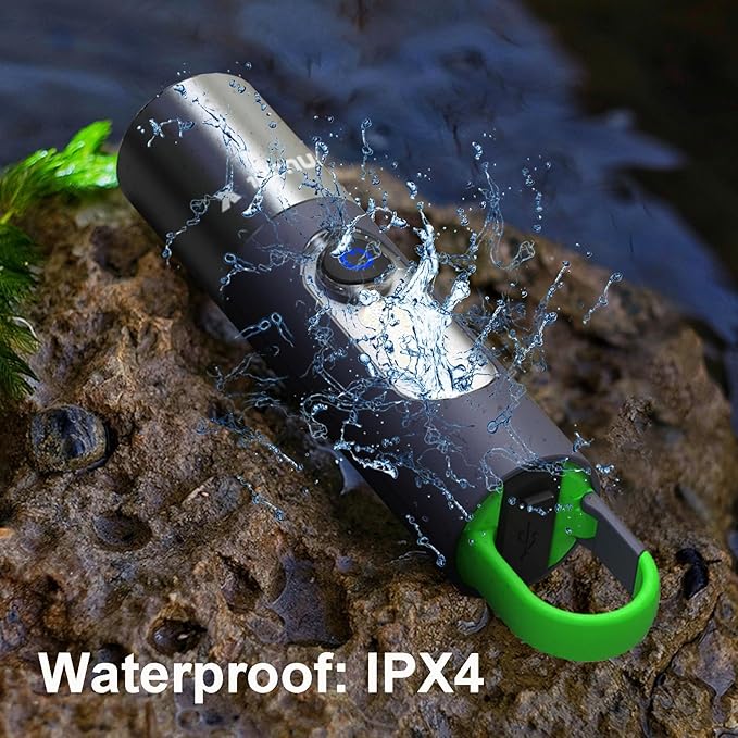 LED Rechargeable Flashlights, Zoomable 4 Modes 1000 Lumens, IPX4 Waterproof & Type-C Powerful