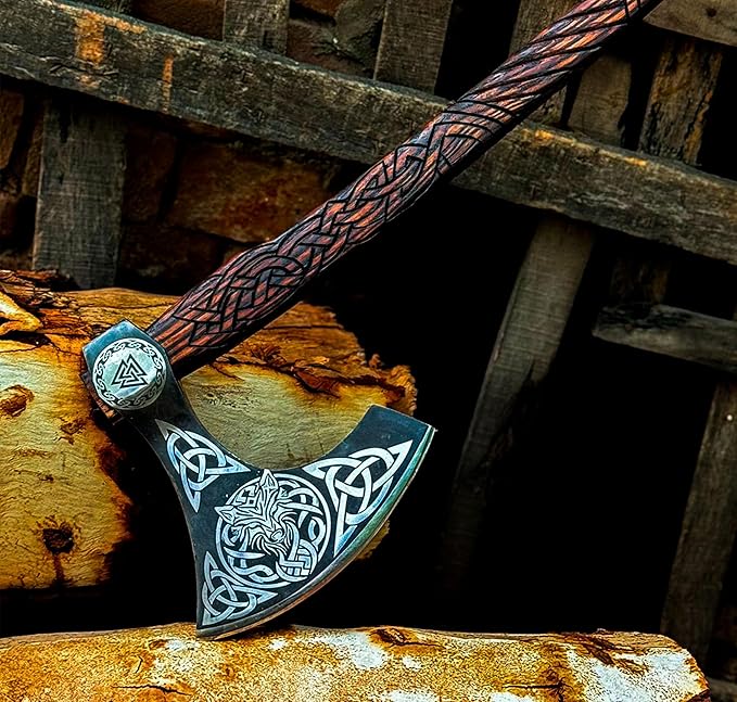 [MDM King Tools] Custom Handmade Viking Axe Medieval Ax with Viking Gift, Hand Axes, Viking Gifts