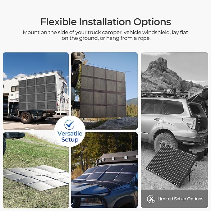 Renogy 400 Watt Solar Panel Blanket, N-Type Portable Foldable Solar Panels 25% High Efficiency