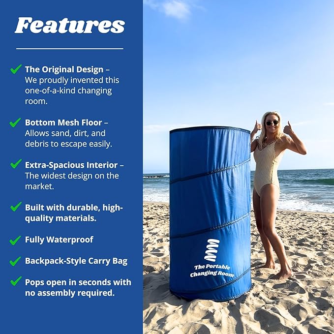 Portable Changing Room, Pop Up Pod - Privacy Tent, Dressing Room Tube or Portable Toilet Stall with