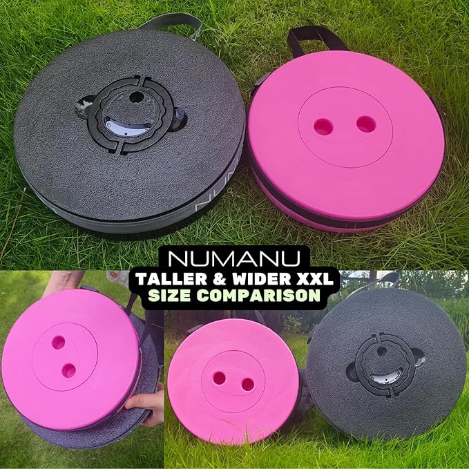 NUMANU 2025 Upgraded 19.7" XXL Collapsible Stool, 1000lbs Max Weight, Wider & Taller Pop Up Seat