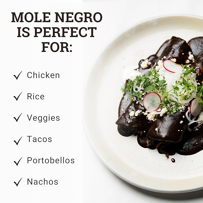 Ya Oaxaca - Mole Sauce - Negro - Medium Spice Flavor - Blend of Smoked & Dried Chiles, Spices, &