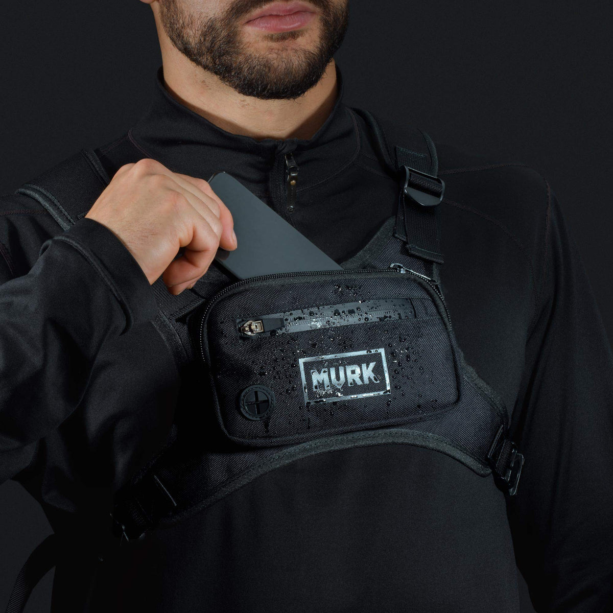 MVRK Water Resistant Running Vest Chest Pack, Phone Holder for Running, Lightweight Training Pack