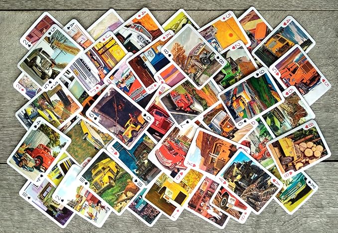 Heavy Trucks Playing Cards (Poker Deck 54 Cards All Different) Vintage Retro Automotive Posters