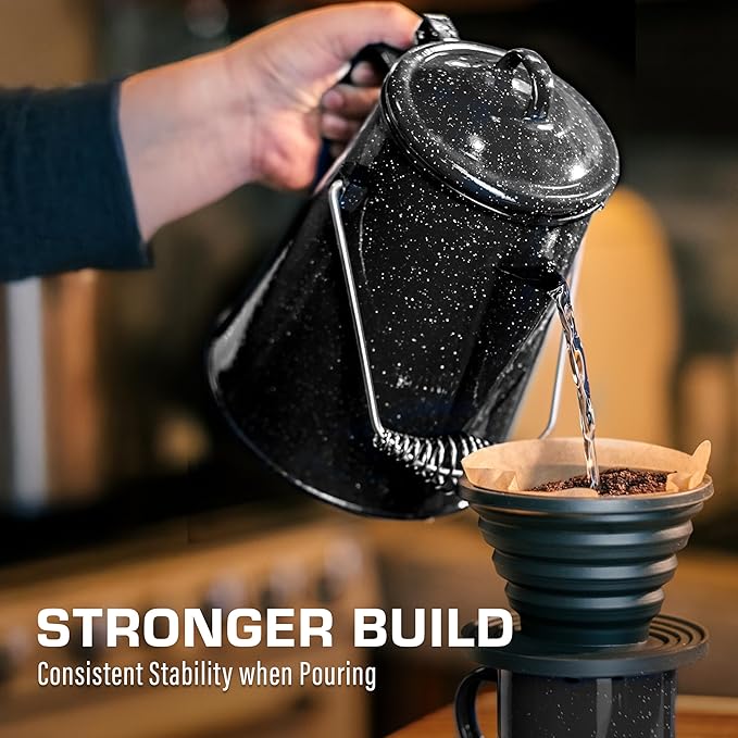 COLETTI Classic Camping Kettle - Tea and Camp Kettle, NO Aluminum or Plastic, Ideal for Boiling