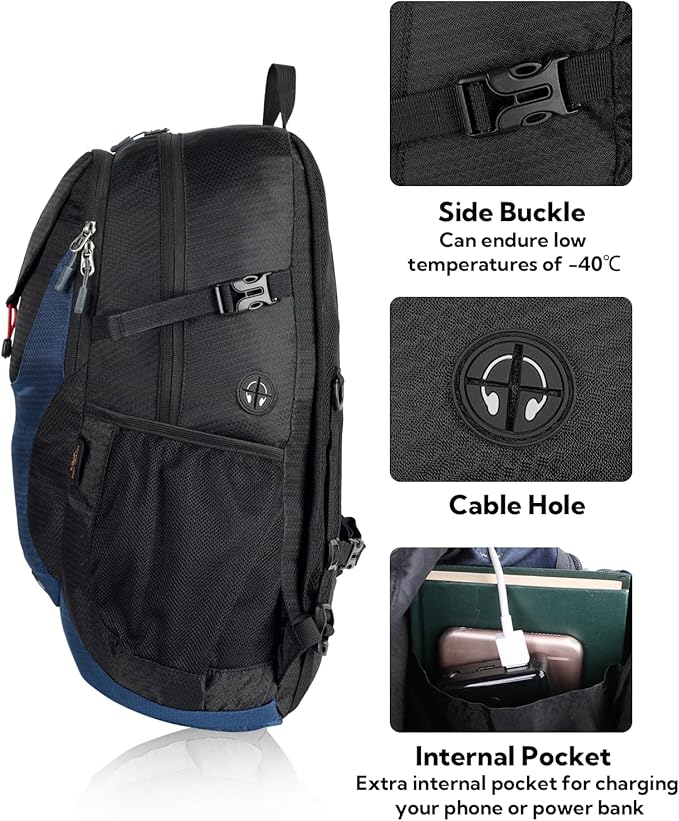 WATERFLY Lightweight Packable Hiking Backpack: 30L Foldable Travel Daypack Ultralight Camping Day