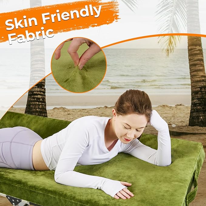 BDEUS Memory Foam Camping Mattress Pad 3inch Waterproof Roll Up Bed Sleeping Mat for Adults