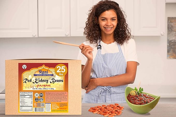 Rani Red Kidney Beans, Light 400oz (25lbs) 11.36kg Bulk Box ~ All Natural | Vegan | Gluten Friendly