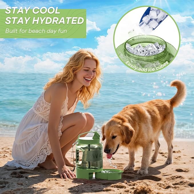 Portable Dog Travel Water Bottle - 77oz Large Travel Water Bowl for Dogs Camping Hiking Beach