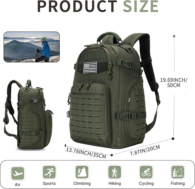 30L Hiking Backpack Lightweight Outdoor Daypack Camping Backpack Outdoor Travel Daypack Day Pack