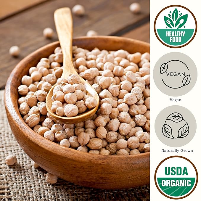 Be Still Farms Organic Chickpeas Garbanzo Beans Dry 2.8 lb - Dried Chick Peas - Great Protein for