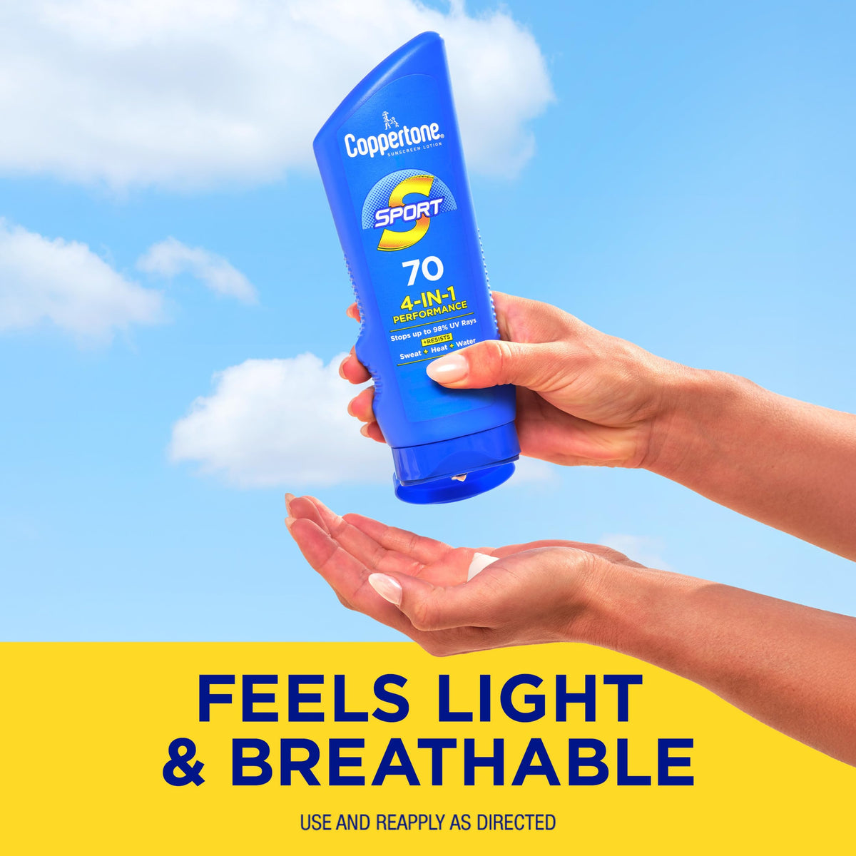 Coppertone SPORT Sunscreen Lotion SPF 70, Value Pack, 2 x 7 FL OZ