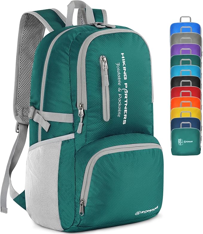 ZOMAKE Lightweight Packable Backpack, 35L Light Foldable Hiking Backpacks Water Resistant