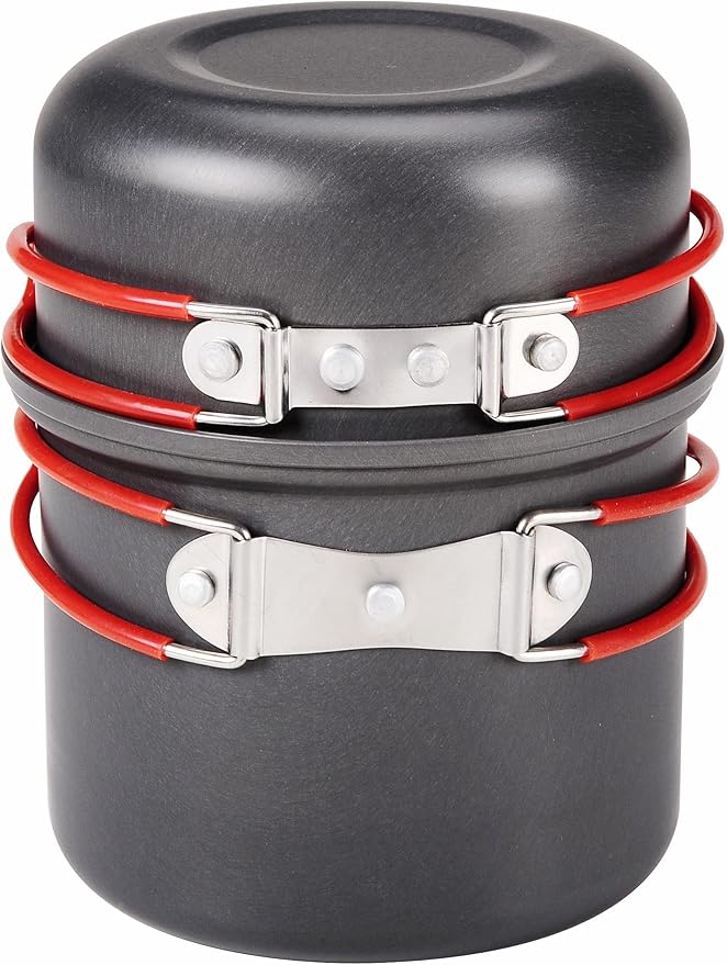 Bulin 24/13/11/8/4 PCS Camping Cookware Mess Kit Lightweight Backpacking Cooking Set Outdoor Cook