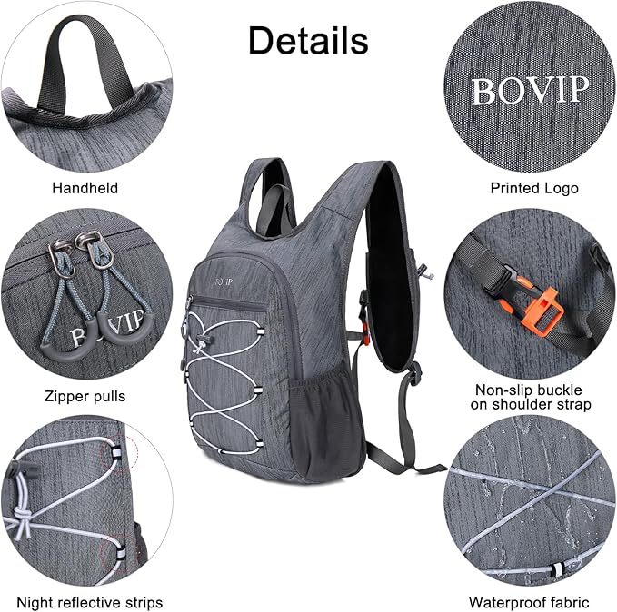 BOVIP 20L Hiking Backpack Lightweight Packable Hiking Daypack Small Travel Outdoor Foldable