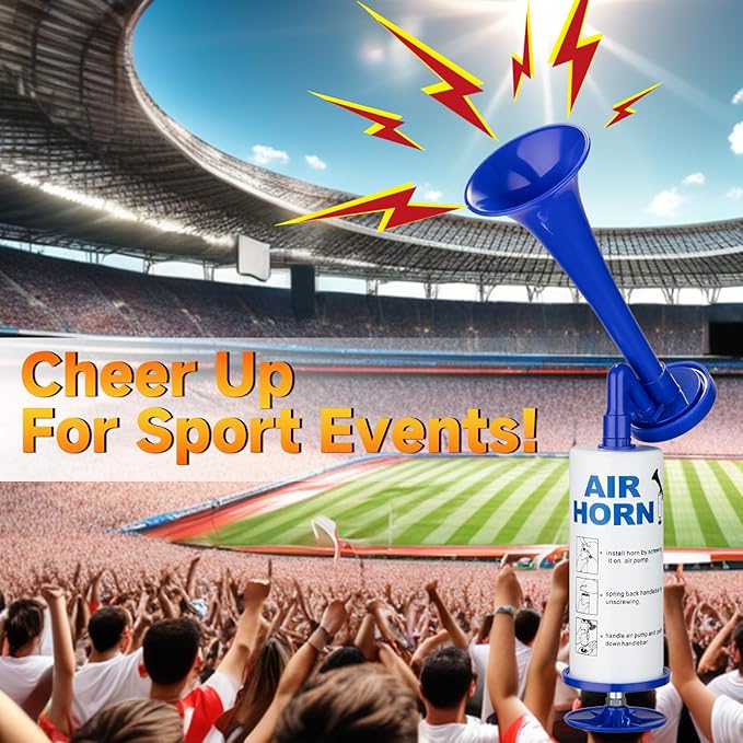 Air Horn for Safety, Loud HandHeld Air Horn for Boats Events Camping Reusable, Sports Pump Horn